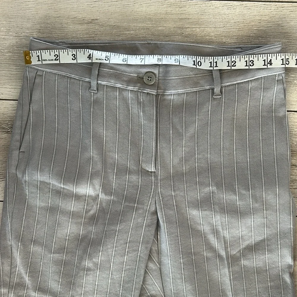 J. Jill Linen stretch size 6 pinstripe ankle pants
